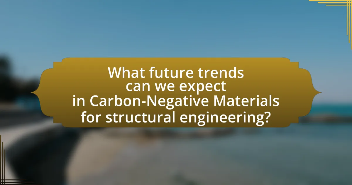 What future trends can we expect in Carbon-Negative Materials for structural engineering?