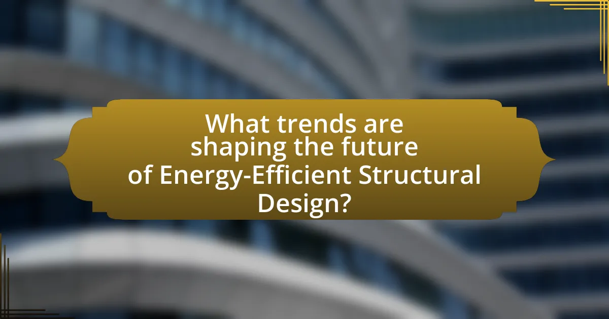What trends are shaping the future of Energy-Efficient Structural Design?